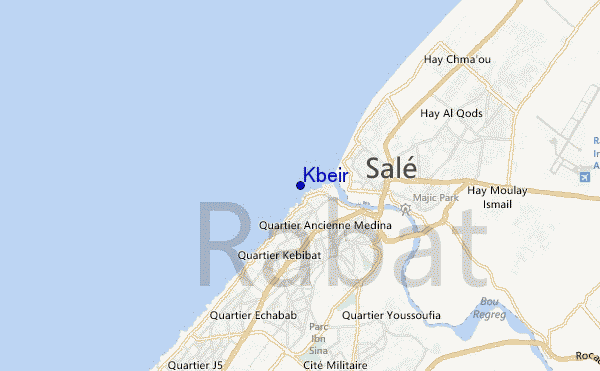 mapa de localização de Kbeir