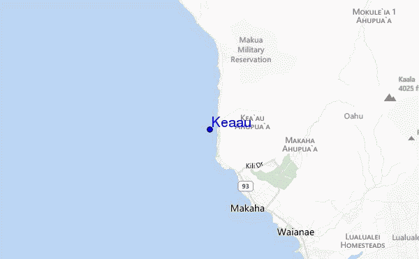 mapa de localização de Keaau