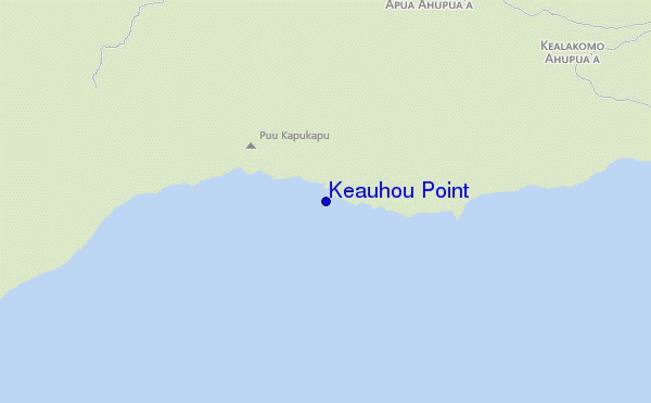 mapa de localização de Keauhou Point