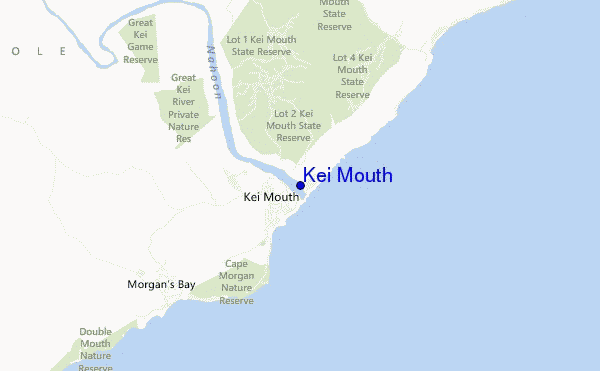 mapa de localização de Kei Mouth