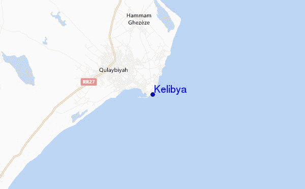 mapa de localização de Kelibya