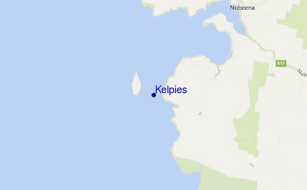 mapa de localização de Kelpies