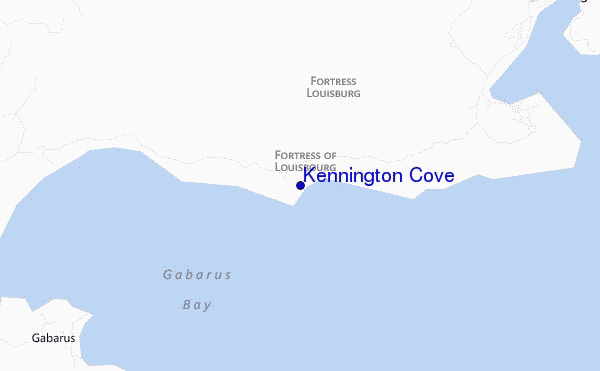 mapa de localização de Kennington Cove