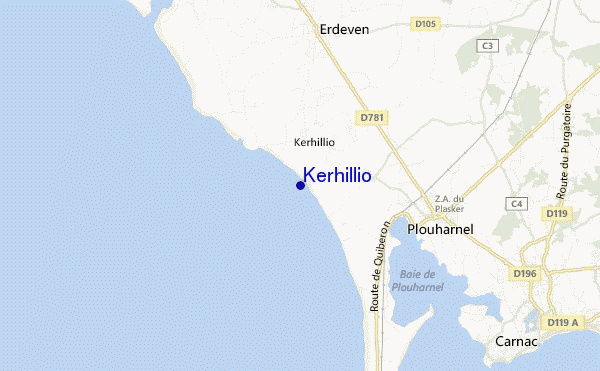 mapa de localização de Kerhillio