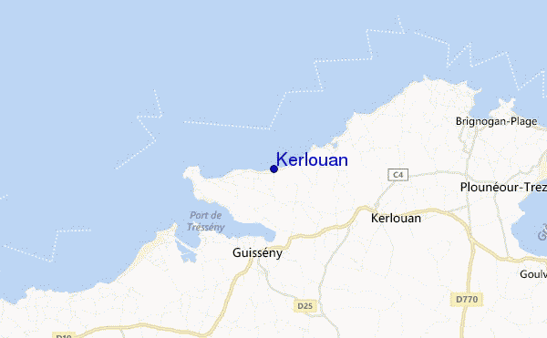 mapa de localização de Kerlouan