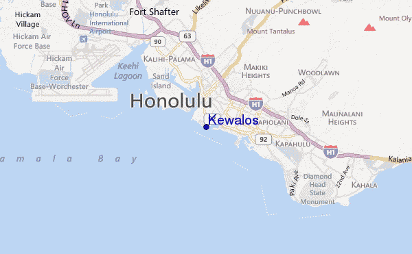 mapa de localização de Kewalos