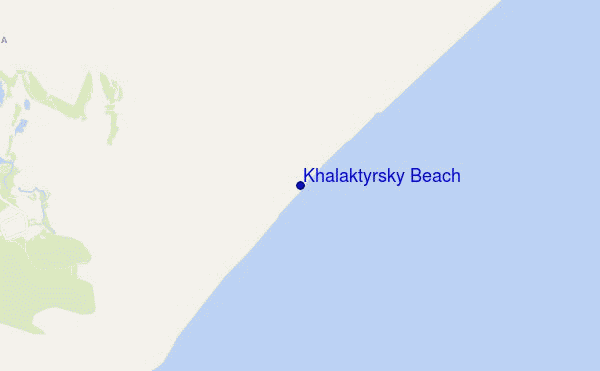 mapa de localização de Khalaktyrsky Beach