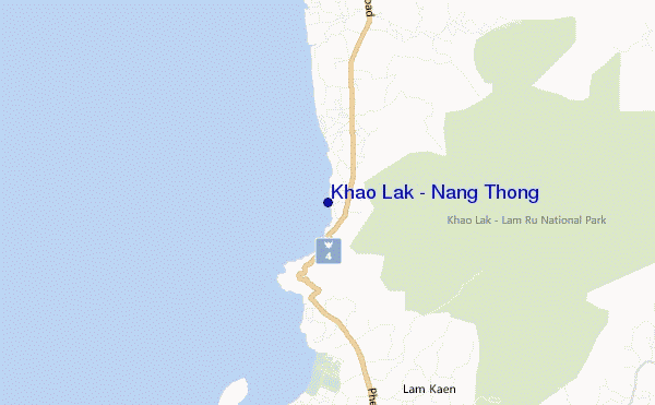 mapa de localização de Khao Lak / Nang Thong