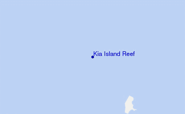mapa de localização de Kia Island Reef