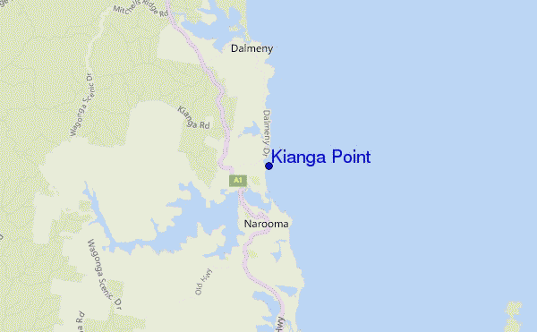mapa de localização de Kianga Point