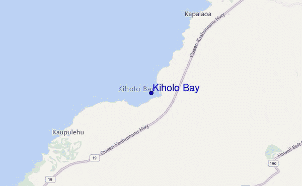mapa de localização de Kiholo Bay