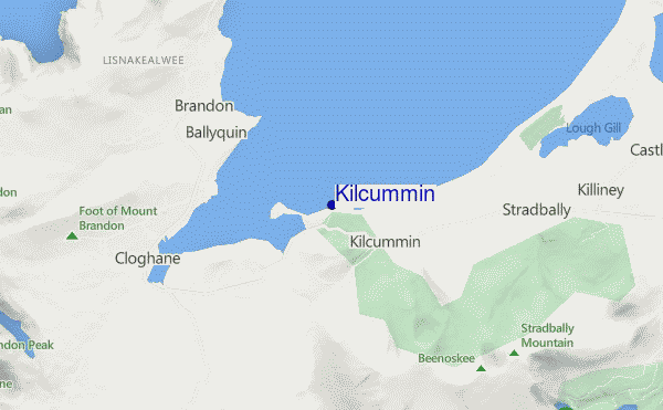 mapa de localização de Kilcummin