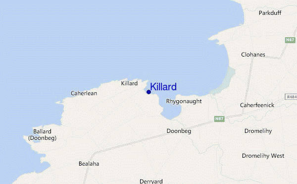mapa de localização de Killard