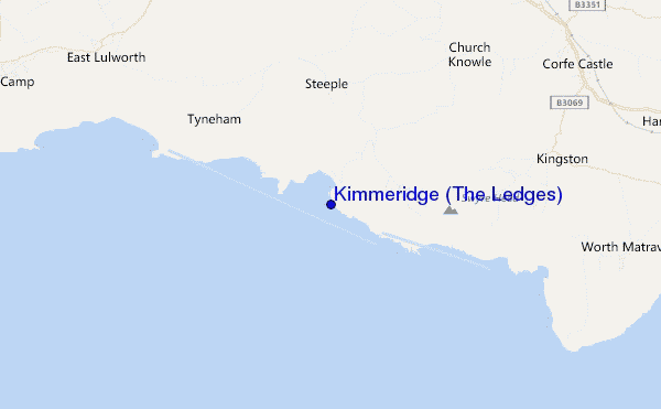 mapa de localização de Kimmeridge (The Ledges)