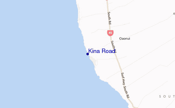 mapa de localização de Kina Road