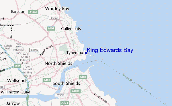 mapa de localização de King Edwards Bay
