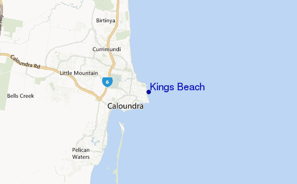 mapa de localização de Kings Beach