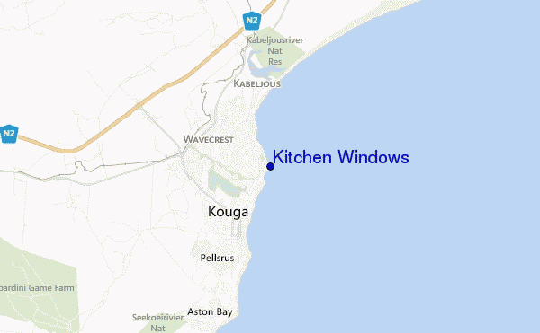 mapa de localização de Kitchen Windows