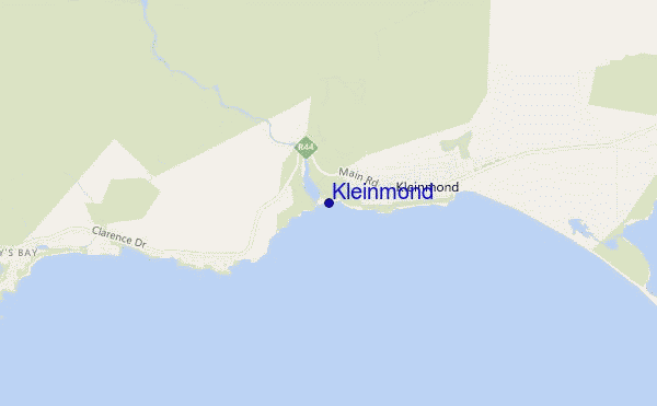 mapa de localização de Kleinmond