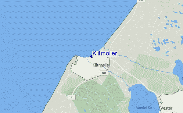 mapa de localização de Klitmoller