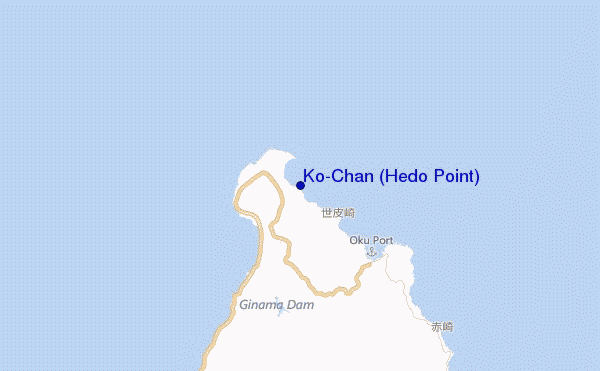 mapa de localização de Ko-Chan (Hedo Point)