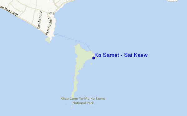 mapa de localização de Ko Samet - Sai Kaew