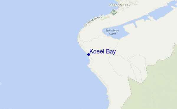 mapa de localização de Koeel Bay