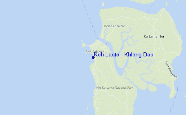mapa de localização de Koh Lanta - Khlong Dao