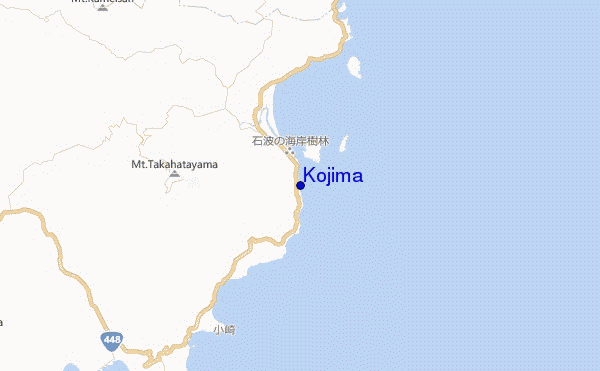 mapa de localização de Kojima