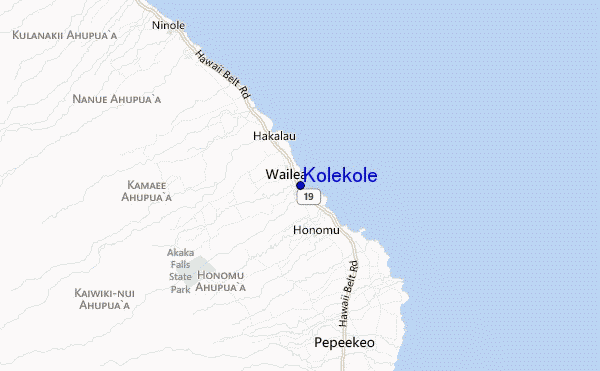 mapa de localização de Kolekole