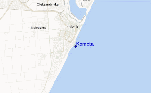 mapa de localização de Kometa