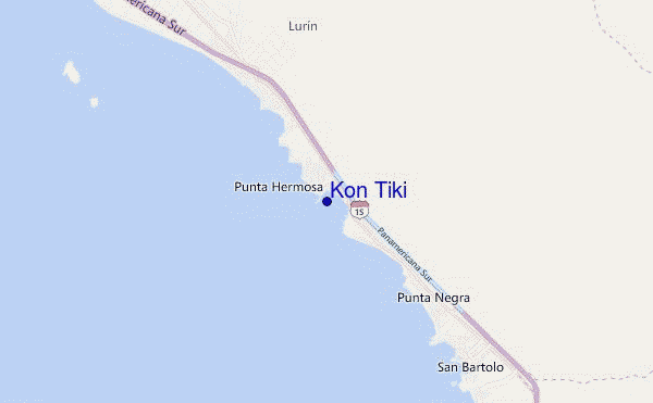 mapa de localização de Kon Tiki