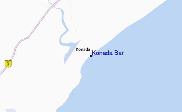 mapa de localização de Konada Bar