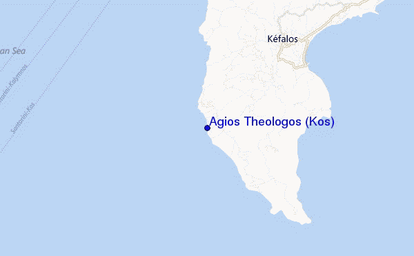 mapa de localização de Agios Theologos (Kos)