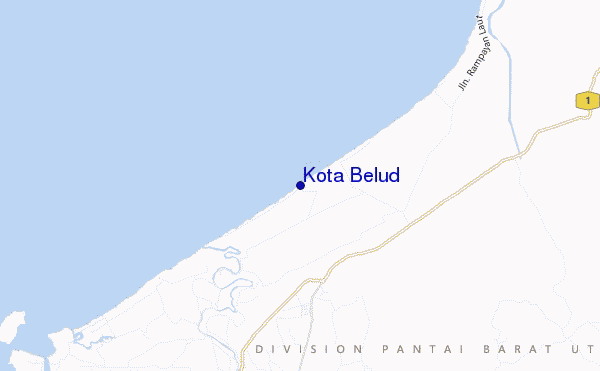 mapa de localização de Kota Belud