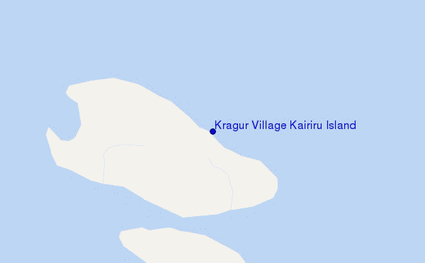 mapa de localização de Kragur Village Kairiru Island