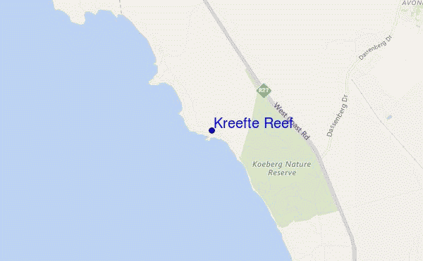 mapa de localização de Kreefte Reef