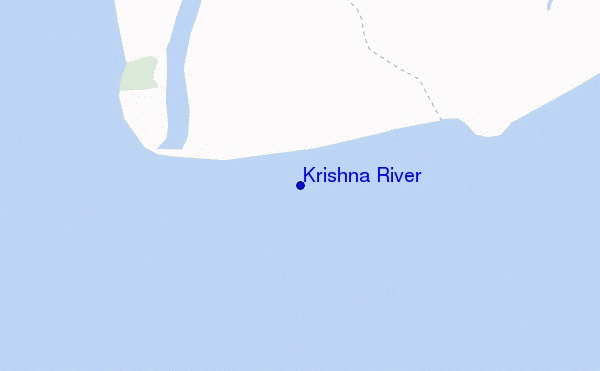 mapa de localização de Krishna River