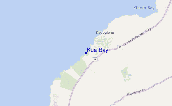 mapa de localização de Kua Bay