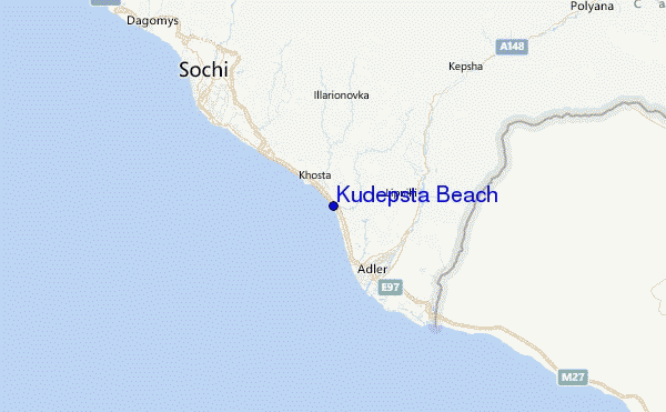 Kudepsta Beach Location Map