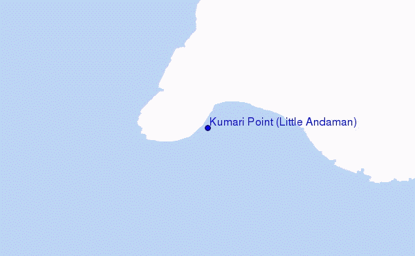 mapa de localização de Kumari Point (Little Andaman)