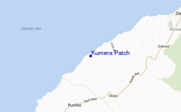 mapa de localização de Kumera Patch