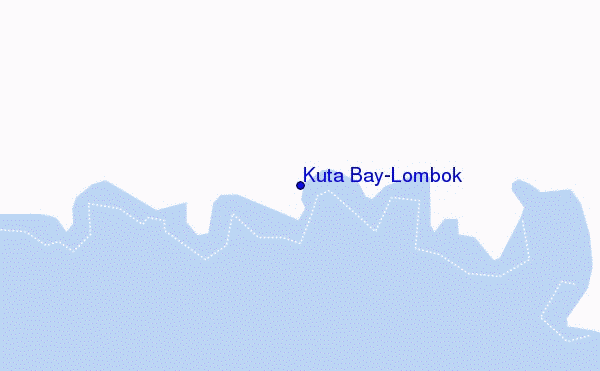 mapa de localização de Kuta Bay-Lombok