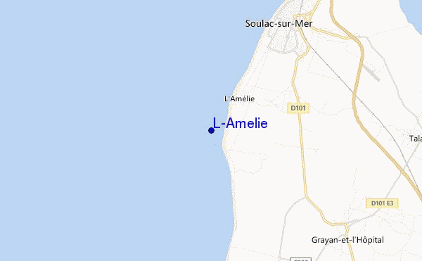 mapa de localização de L'Amelie