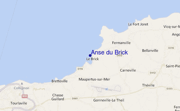mapa de localização de Anse du Brick