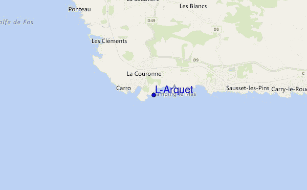 mapa de localização de L'Arquet
