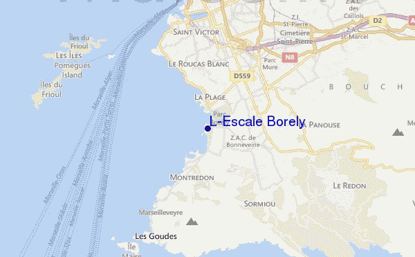 mapa de localização de L'Escale Borely