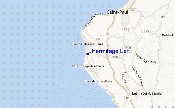mapa de localização de LHermitage Left