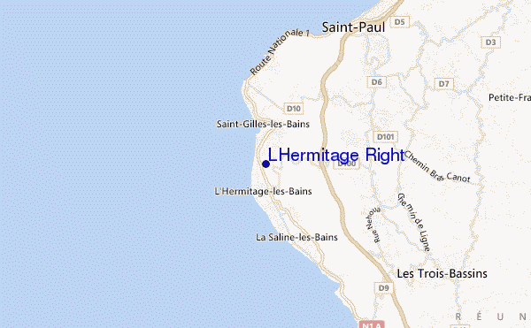 mapa de localização de LHermitage Right