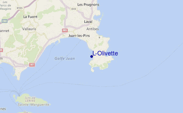 mapa de localização de L'Olivette